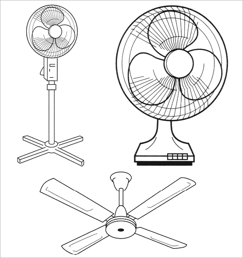 Вентилятор напольный рисунок